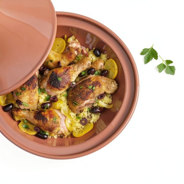 Tagine Sur La Table Glazed Terracotta Tagine with Lid 13x13x7.5 inches-1