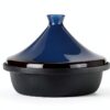 Tagine TAGINEBLUEPOT 3.3 Qt Cast Iron with Ceramic Lid-6