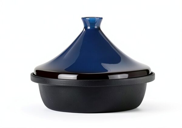 Tagine TAGINEBLUEPOT 3.3 Qt Cast Iron with Ceramic Lid-6