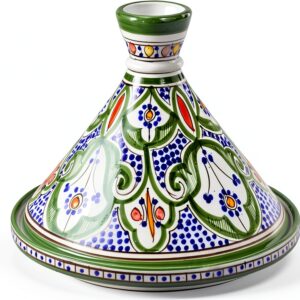 Treasures of Morocco 12" Hand‑Painted Tagine with Ceramic Lid-0