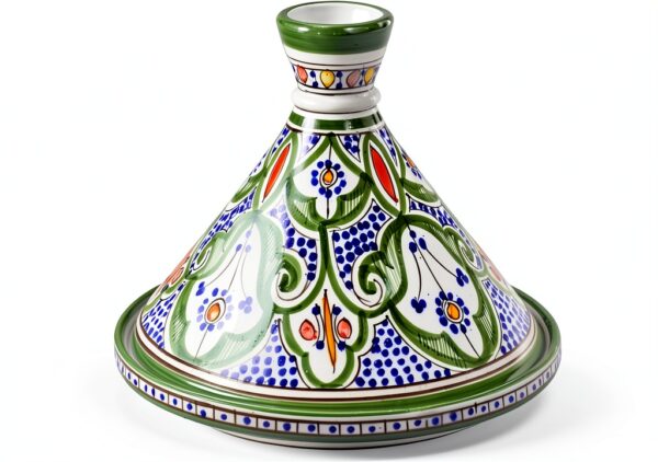 Treasures of Morocco 12" Hand‑Painted Tagine with Ceramic Lid-0