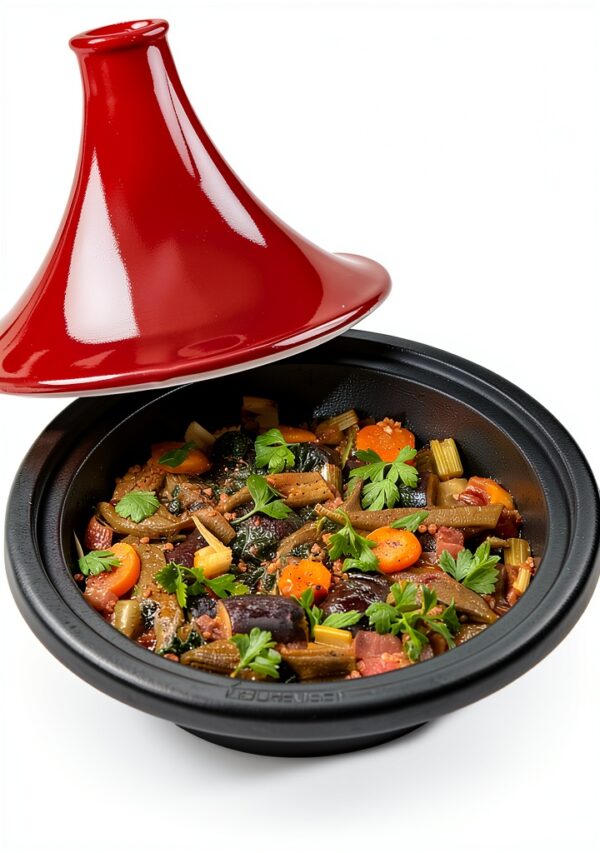 Le Creuset Tagine 2.3L Cerise Cast Iron Round Moroccan Tagine-6