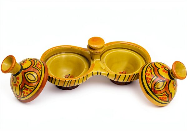 Tagine Spice Holder Treasures of Morocco Yellow 6.5" Handmade-1
