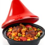 Moroccan Tagine Pot CIT-447 4-Quart Ceramic Lid Cast Iron-0