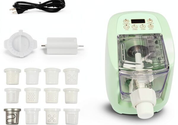 Electric Pasta Maker Mejuv 110V with 13 Mold Set Green-5