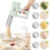 Handheld Portable Pasta Maker Newhai 5-in-1 Noodle Maker Green-1