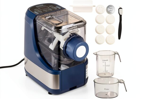 Electric Pasta Maker VEVOR 150W Automatic 8-Shape Machine - Blue-0