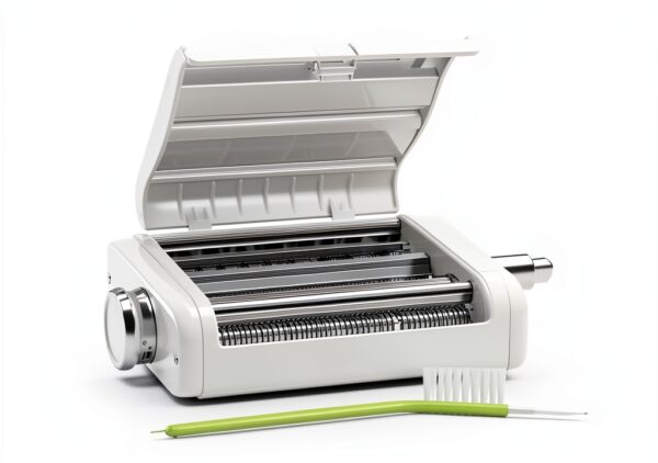Pasta Maker Attachment for Kitchenaid/ Cuisinart Mixers, Noodle Maker 3 in 1 Set of Pasta Roller Fettuccine Cutter Spaghetti Cutter and Cleaning Brush, Electric Pasta Makers White-3