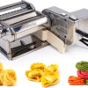 Shule Electric Pasta Maker with Motor Automatic Pasta Machine, Silver-0
