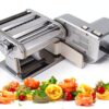 Shule Electric Pasta Maker Machine with Motor Set Stainless Steel Pasta Roller Machine Silver-0