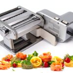 Shule Electric Pasta Maker Machine with Motor Set Stainless Steel Pasta Roller Machine Silver-0