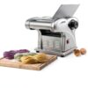 NEWTRY Electric Pasta Maker Noodle Maker Pasta Making Machine Dough Roller Cutter Thickness Adjustable Stainless Steel US 110V for Family Use 3 Blades Type-5