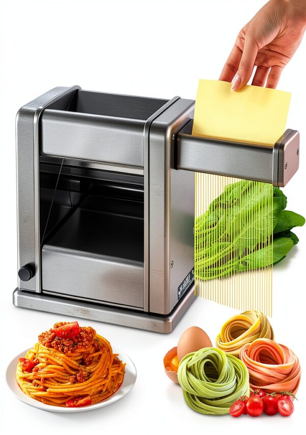 Electric Pasta Maker FOHERE MMD150-II 7-Level Stainless Steel-0