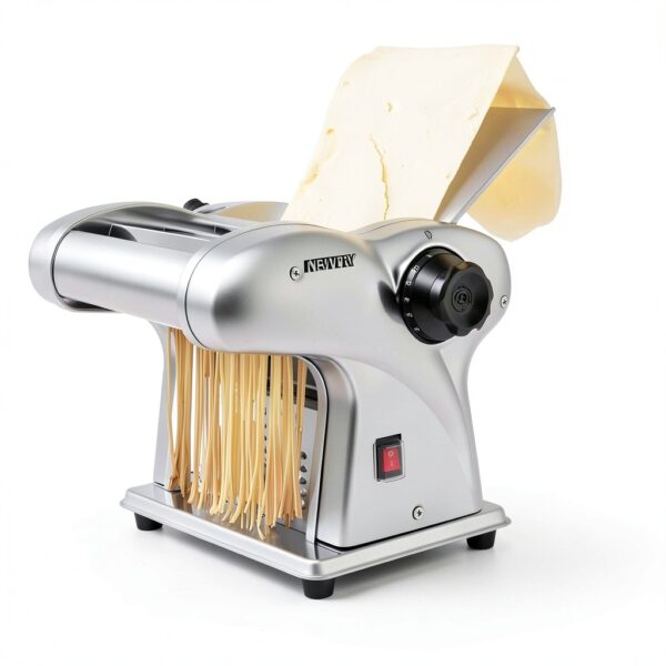 NEWTRY Electric Pasta Maker Noodle Maker Pasta Making Machine Dough Roller Cutter Thickness Adjustable Stainless Steel US 110V for Family Use 3 Blades Type-6