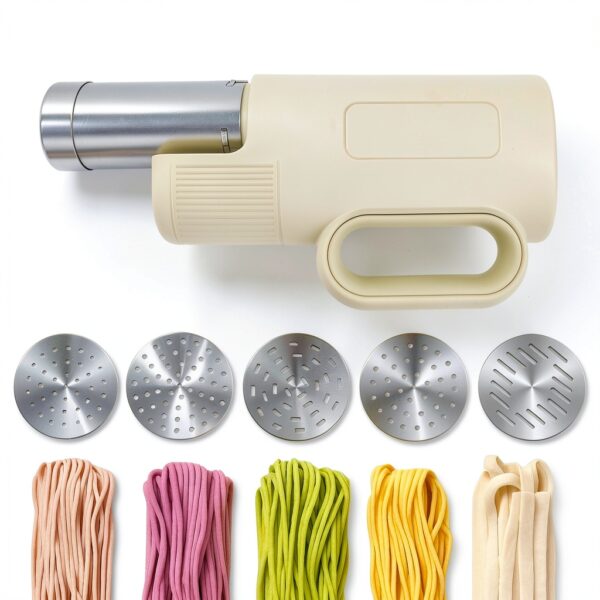 5 In 1 Electric Pasta Maker Aroeally YM-101 Handheld 5-Disc Noodle-1