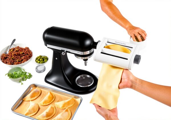 KitchenAid 3 in 1 Pasta Attachment for Stand Mixer White Metal-7