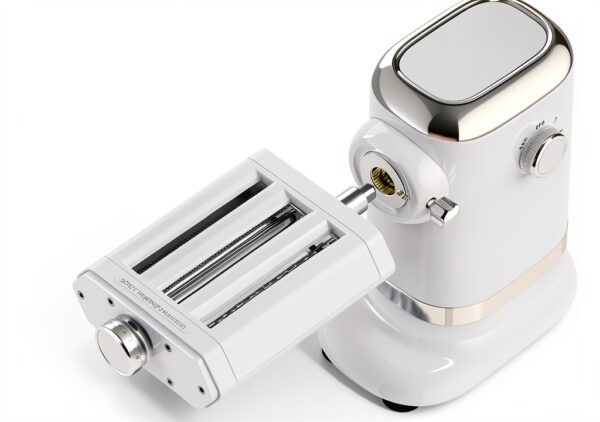 GVODE Electric Pasta Maker - 3-in-1 Pasta Sheet Roller & Cutter Set 700W Max Motor, includes Fettuccine & Spaghetti Maker with Cleaning Brush, White-3