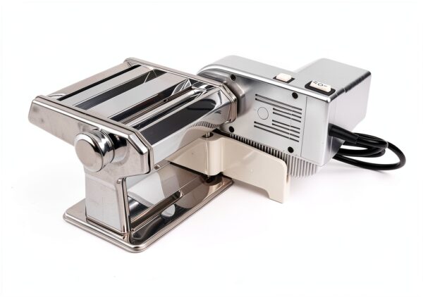 Shule Electric Pasta Maker Machine with Motor Set Stainless Steel Pasta Roller Machine Silver-3