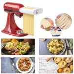KitchenAid 3 in 1 Pasta Maker Set with Stainless Steel Rollers White-0