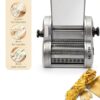 NEWTRY Electric Pasta Maker Noodle Maker Pasta Making Machine Dough Roller Cutter Thickness Adjustable Stainless Steel US 110V for Family Use 3 Blades Type-2