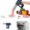 Narcissus Electric Pasta Maker, 3 in 1 Handheld Pasta Maker Machine, 4000mAh Larger Battery, Cordless for Portable Design, Automatic Dough Press, Blue, Include a Cleaning Brush-4