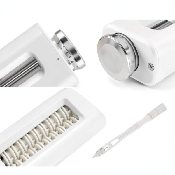 3 Pieces Pasta Maker Attachment for Kitchenaid Stand Mixers, Noodle Maker 3 PCs Set of Pasta Roller Fettuccine Cutter Spaghetti Cutter, Pasta Attachments Accessories with Cleaning Brush-4