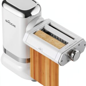GVODE Electric Pasta Maker - 3-in-1 Pasta Sheet Roller & Cutter Set 700W Max Motor, includes Fettuccine & Spaghetti Maker with Cleaning Brush, White-0