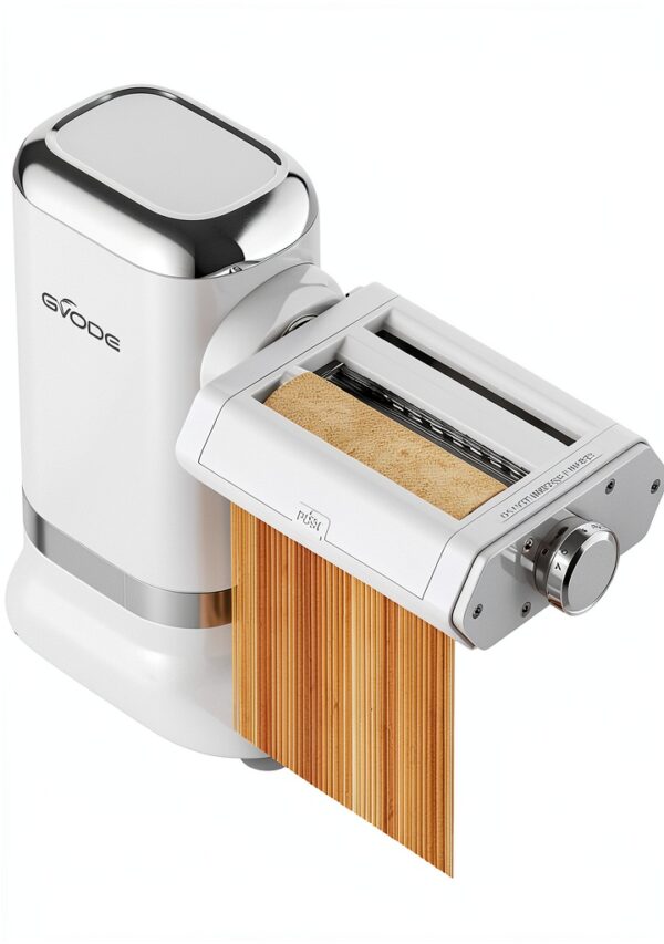 GVODE Electric Pasta Maker - 3-in-1 Pasta Sheet Roller & Cutter Set 700W Max Motor, includes Fettuccine & Spaghetti Maker with Cleaning Brush, White-0