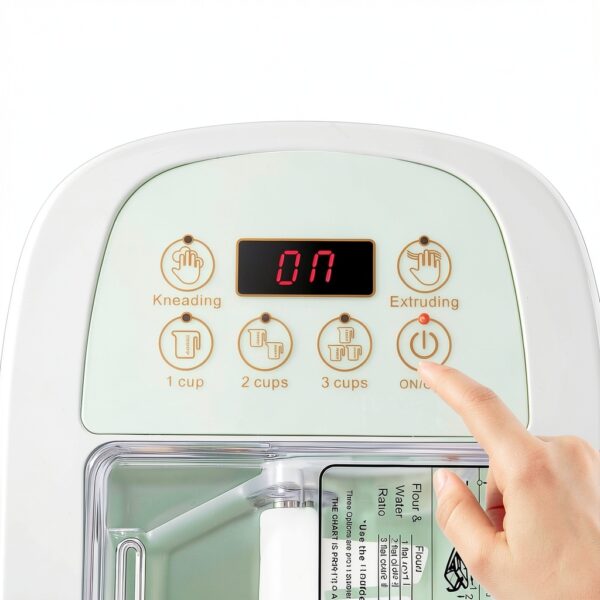 Electric Pasta Maker HAPPCUCOE 260W Automatic with 13 Green Shapes-2