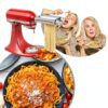 Pasta Maker Attachment for KitchenAid Stand Mixers, 3-in-1 Stainless Steel Pasta Roller & Cutter Set with Spaghetti and Fettuccine Blades, Includes 1 Metal Knob Screw Replacement-5