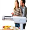 Handheld Electric Noodle Machine, Portable Italian Noodle Making Machine With Mold And Cutting Tools, 6-In-1 Cordless Noodle Machine, Automatic Dough Pressing Machine With Cleaning Brush - White-4