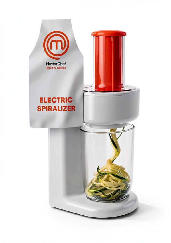 MasterChef Electric Spiralizer- 3-in-1 Vegetable Noodle Pasta Maker- Homemade Low Carb, Keto, Vegan, Gluten Free- Zoodle Zucchini Veggie Slicer & XL Hopper, FREE Recipes- Quick Healthy Meal Prep Gift-5