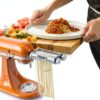 Pasta Maker Attachment for KitchenAid Stand Mixers, 3-in-1 Stainless Steel Pasta Roller & Cutter Set with Spaghetti and Fettuccine Blades, Includes 1 Metal Knob Screw Replacement-4