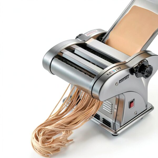 NEWTRY Electric Pasta Maker Noodle Maker Pasta Making Machine Dough Roller Cutter Thickness Adjustable Stainless Steel US 110V for Family Use 3 Blades Type-1