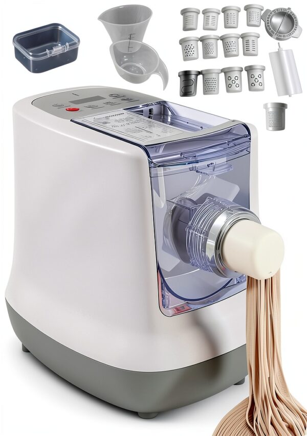 Electric Noodle Machine, 260w Household Fully Automatic, 13 Types Of Noodle Molds, 500g Flour Capacity Italian Noodle Machine-0